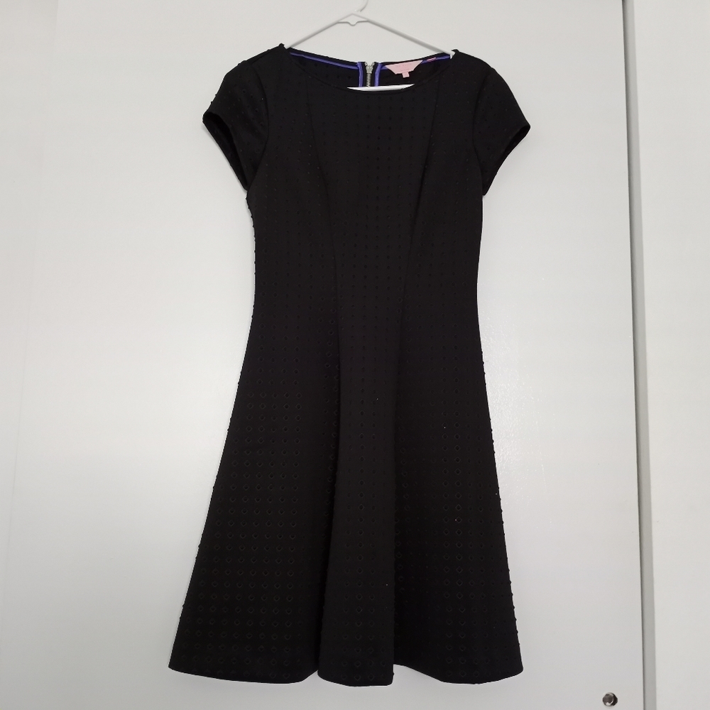 Ted Baker Black Short-Sleeve A-Line Mini Dress - Picture 4 of 12